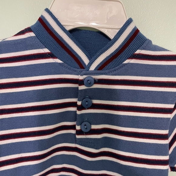 Disney Pooh 100 acre collection size 12 month onesie for boys with blue stripes - Picture 3 of 6